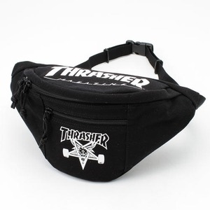 「ＴＨＲＡＳＨＥＲ」綿キャンパス帆布製ウェスト＆ボディー2ＷＡＹバックブラック×スケートゴート