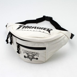 「ＴＨＲＡＳＨＥＲ」綿キャンパス帆布製ウェスト＆ボディー2ＷＡＹバックアイボリー×スケートゴート