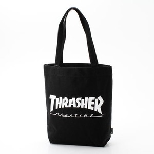 「ＴＨＲＡＳＨＥＲ」綿キャンパス帆布製トートバックブラック×マグロゴ