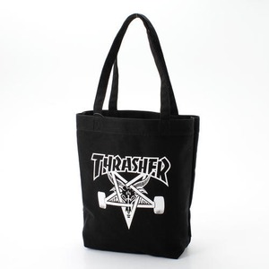 「ＴＨＲＡＳＨＥＲ」綿キャンパス帆布製トートバックブラック×スケートゴート