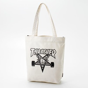 「ＴＨＲＡＳＨＥＲ」綿キャンパス帆布製トートバックアイボリー×スケートゴート