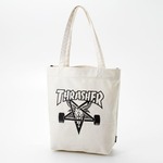 「ＴＨＲＡＳＨＥＲ」綿キャンパス帆布製トートバックアイボリー×スケートゴート