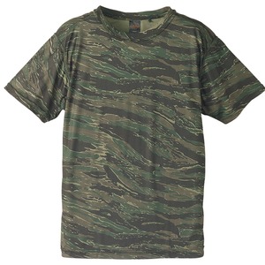 自衛隊海外派遣使用・立体裁断・吸汗速乾さらさらドライ迷彩ＴシャツタイガーＸＬ