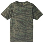 自衛隊海外派遣使用・立体裁断・吸汗速乾さらさらドライ迷彩ＴシャツタイガーＸＬ