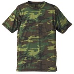 自衛隊海外派遣使用・立体裁断・吸汗速乾さらさらドライ迷彩ＴシャツウッドランドＬ