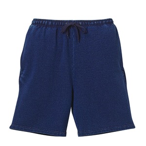 インディゴ染めデニムスウェットショートパンツ（パイル）ＸＬ