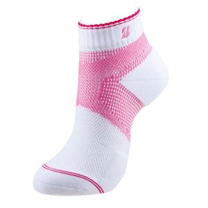 （まとめ）ブリヂストンゴルフ ソックス ／L ANKLE ショート WP（白／ピンク） 〔レディス／防菌防臭／ショート丈〕 【×3セット】