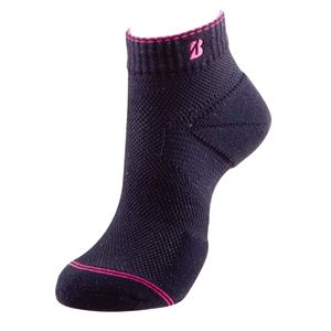 （まとめ）ブリヂストンゴルフ ソックス ／L ANKLE ショート ブラック（黒） 〔レディス／防菌防臭／ショート丈〕 【×3セット】