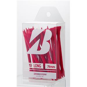 （まとめ）ブリヂストンゴルフ ウッドティー 30本入 レッド（赤） LG（ロングティー） 【×10セット】