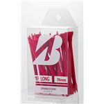 （まとめ）ブリヂストンゴルフ ウッドティー 30本入 レッド（赤） LG（ロングティー） 【×10セット】