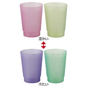 （まとめ）感温へんしょくカップ ST54 入数：ピンク色（変色後：紫色）1個黄色（変色後：緑色）1個【×20セット】