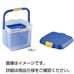 （まとめ）カゴ付バケツ ブルー【×3セット】