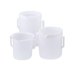 （まとめ）取手付大型PEビーカー10L【×3セット】