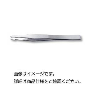 (まとめ)KFIピンセット 【平型タイプ】 全長130mm ステンレス製 K-11 【×10セット】