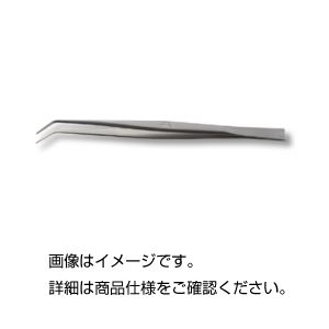 (まとめ)KFIピンセット 【先曲タイプ】 全長/165mm ステンレス製 K-42 【×10セット】