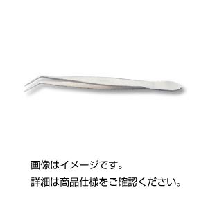 (まとめ)ステンレスピンセット 【全長165mm/先曲 汎用型タイプ】 ツィザーNo.1 【×5セット】