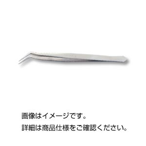 (まとめ)ステンレスピンセット 【全長155mm/先曲 歯科用型タイプ】 ツィザーNo.2 【×5セット】