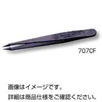 (まとめ)プラスチックピンセット 全長115mm/カーボンファイバー製 No707CF 【×10セット】