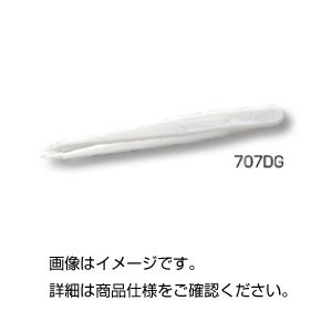 (まとめ)プラスチックピンセット 全長115mm/ガラス入デルリン製 No707DG 【×10セット】