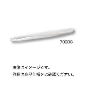(まとめ)プラスチックピンセット 全長115mm/ガラス入デルリン製 No709DG 【×10セット】