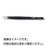 (まとめ)精密ピンセット(電解防錆黒色皮膜) 全長140mm ステンレス製 非磁性/耐酸性 ESD-11 【×5セット】