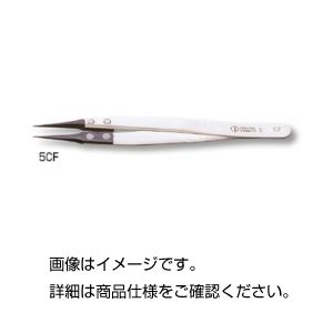 (まとめ)IDEAL-TEK カーボンピンセット 【先端0.6mm】 本体/非磁性ステンレス 先端/カーボンファイバー 5CF 【×3セット】