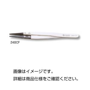 (まとめ)IDEAL-TEK カーボンピンセット 【先端1.5mm】 本体/非磁性ステンレス 先端/カーボンファイバー 249CF 【×3セット】