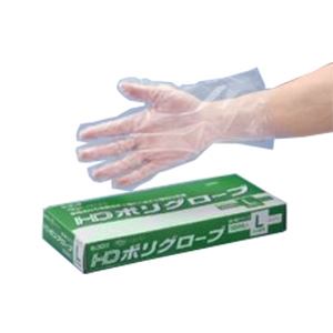 （まとめ）HDPE（高密度ポリエチレン）グローブL300枚【×10セット】