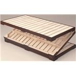 桐三つ折りすのこベッド セミダブル 木製(桐)/スチール 【完成品】