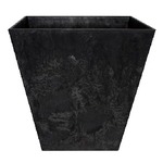 アートストーン スクエア 25cm ブラック ／底面給水型植木鉢（底栓付）