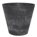 アートストーン ラウンド 22cm ブラック 2個入り ／底面給水型植木鉢（底栓付）