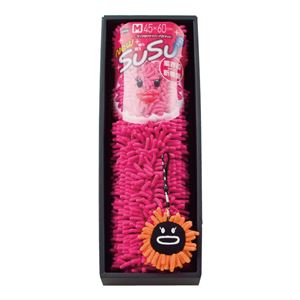 SUSUプレミアム バスマットM抗菌・傘ポンポンセット SUP2-250 （ ピンク ）