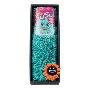 SUSUプレミアム バスマットM抗菌・傘ポンポンセット SUP2-250 （ ブルー ）