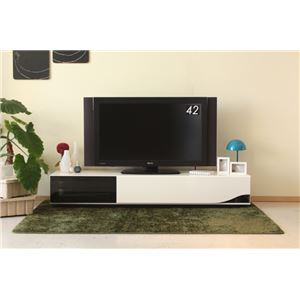 ローボード(テレビ台/テレビボード) 木製 幅180cm 引き出し収納付き ホワイト(白) 【日本製】
