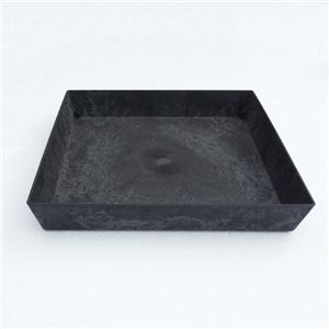アートストーン スクエアーソーサー ブラック 29cm ／専用受皿