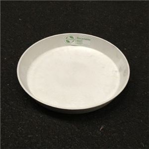 アートストーン ラウンドソーサー ホワイト 18cm 【4個入り】／専用受皿
