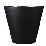ヴォーグ ラウンド メタリックブラック 43cm ／中底網付（穴無し） ／植木鉢