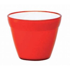 イタリア製樹脂ポット COCCO(コッコ) 8cm (穴無し) レッド 4個入り