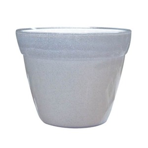 イタリア製樹脂ポット COCCO(コッコ) 12cm (穴無し) Gホワイト 4個入り