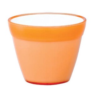 イタリア製樹脂ポット COCCO(コッコ) 17cm (穴無し) ピーチ 2個入り