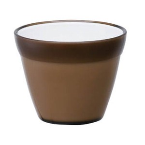 イタリア製樹脂ポット COCCO(コッコ) 20cm (穴無し) ブラウン
