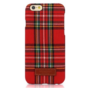 iPhone6  iPhone6S カバーDESIGNSKIN 15FW Bartype Check  (Red)