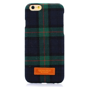 iPhone6  iPhone6S カバーDESIGNSKIN 15FW Bartype Check  (Green)