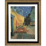 【世界の名画古銭額装】ゴッホ「夜のカフェテラス」(複製画)（509×394mm）