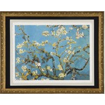 【世界の名画古銭額装】ゴッホ「花咲くアーモンドの枝」(複製画)（509×394mm）