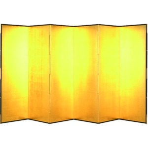 屏風　洋金箔（平押）　本間六曲半双（高176cm×幅61cm×6曲）