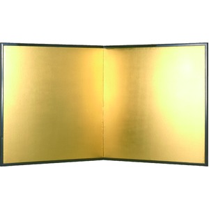 屏風　洋金箔（平押）　三尺二曲半双（高91cm×幅90cm×2曲）
