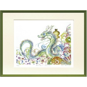 【とみながまい】はるつげりゅうといすわるうさぎ(四ツ切)