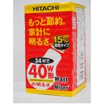 【在庫処分25個セット】HITACHI シリカ電球（白色電球） 40W 15％節電形 E26 LW100V34W 日立