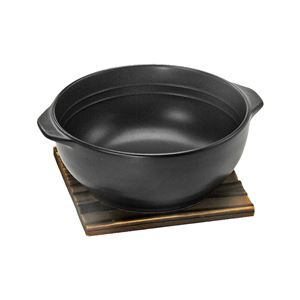 超耐熱手付丼板付 ブラック G-738K